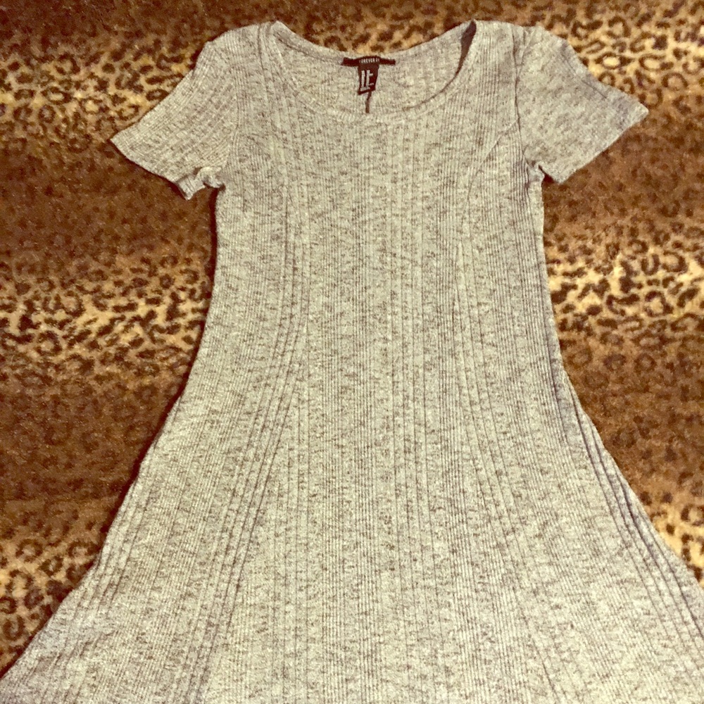 Grey sweater dress